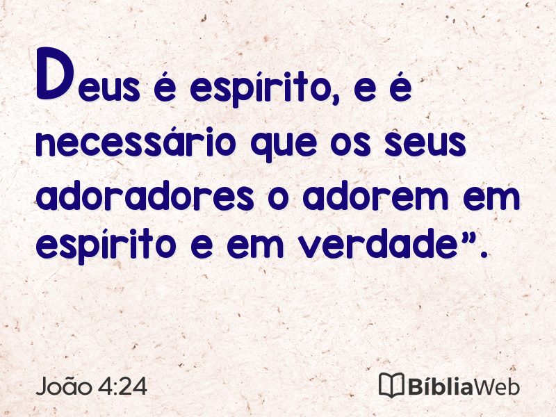 João 4:24 em imagem para compartilhar