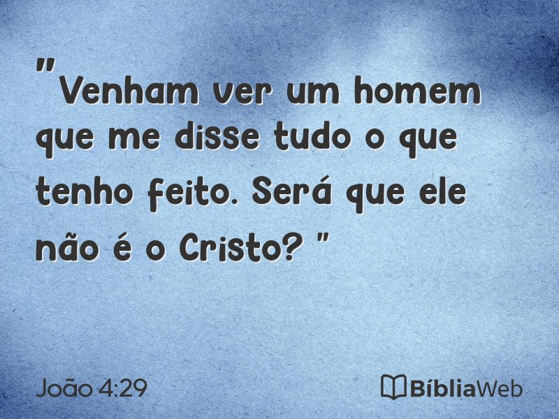 João 4:29 em imagem para compartilhar