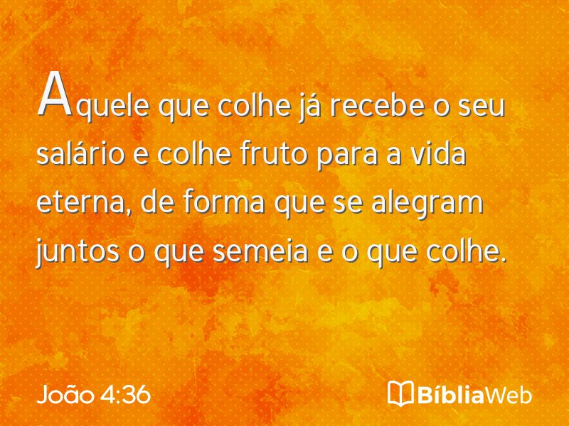 João 4:36 em imagem para compartilhar