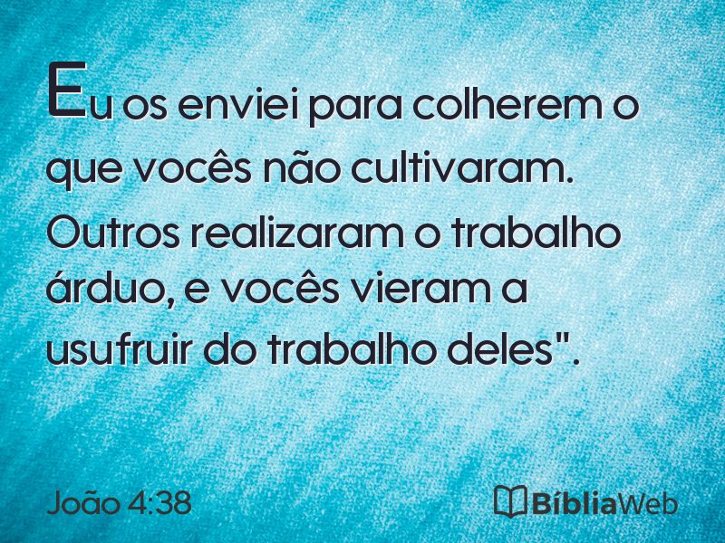 João 4:38 em imagem para compartilhar