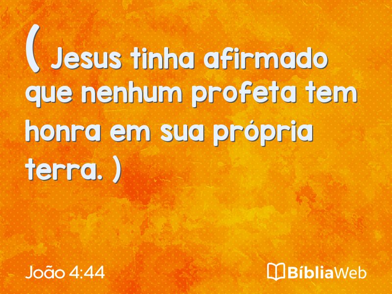 João 4:44 em imagem para compartilhar