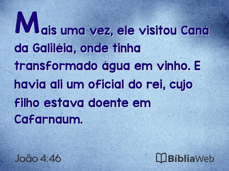 João 4:46 em imagem para compartilhar