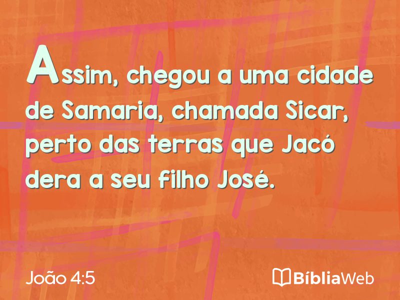João 4:5 em imagem para compartilhar
