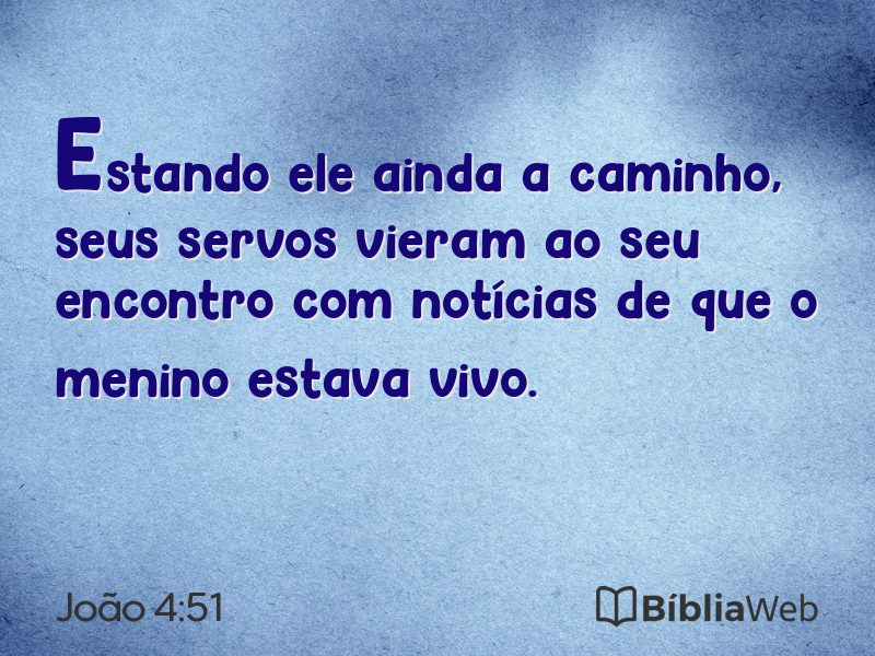 João 4:51 em imagem para compartilhar