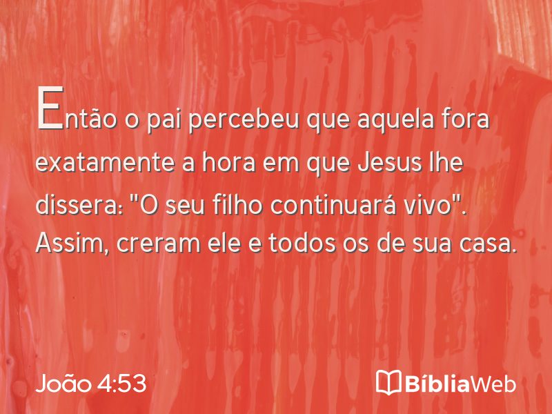 João 4:53 em imagem para compartilhar