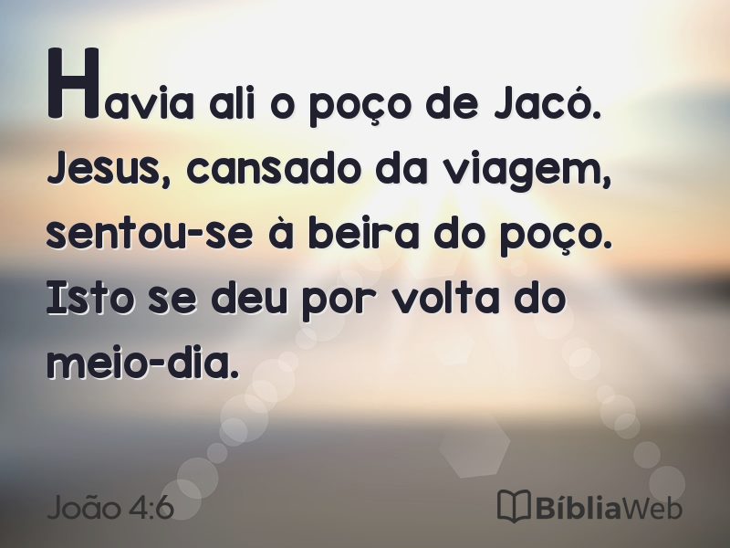 João 4:6 em imagem para compartilhar