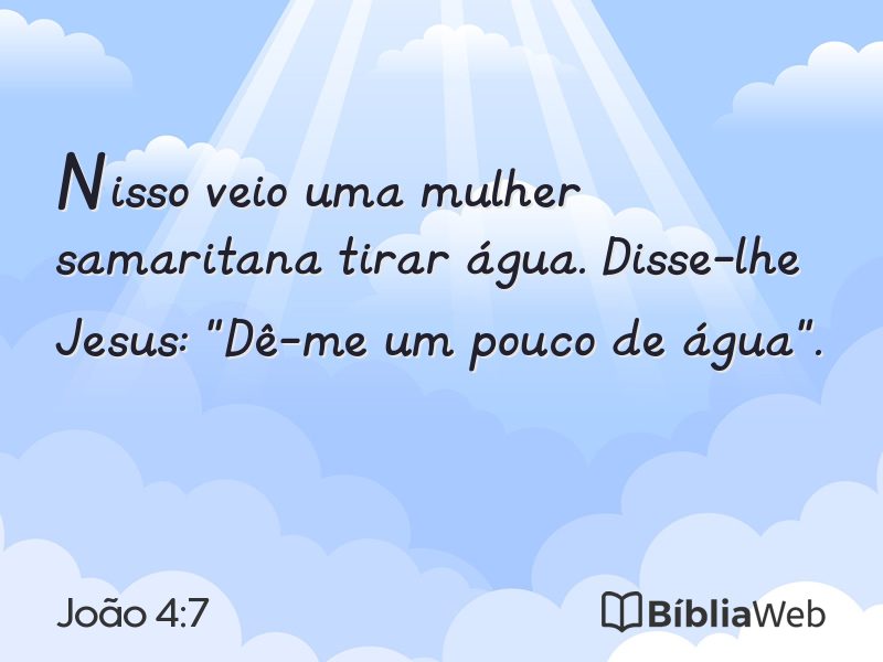 João 4:7 em imagem para compartilhar