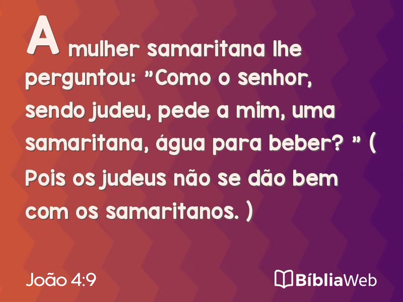 João 4:9 em imagem para compartilhar