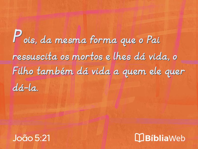 João 5:21 em imagem para compartilhar