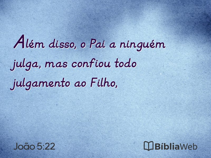 João 5:22 em imagem para compartilhar