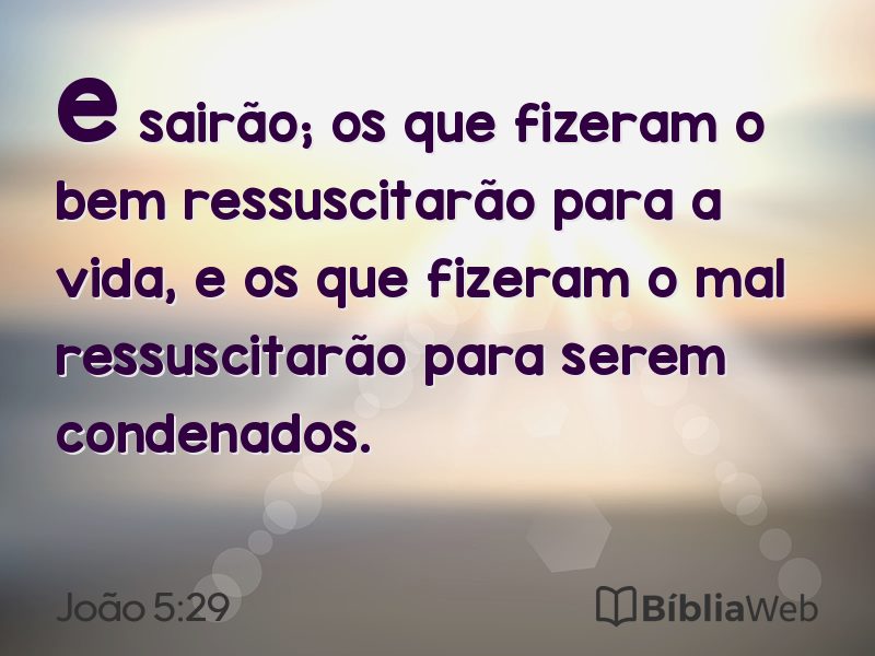 João 5:29 em imagem para compartilhar