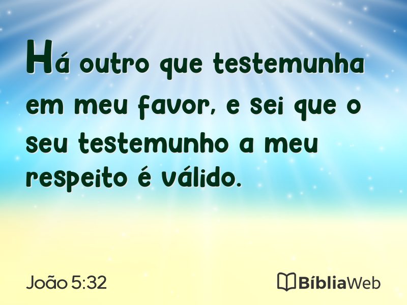 João 5:32 em imagem para compartilhar