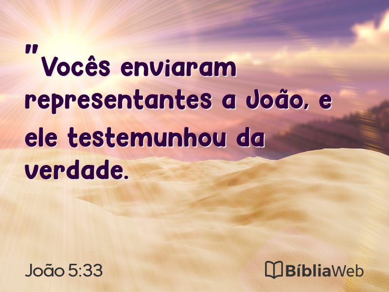João 5:33 em imagem para compartilhar