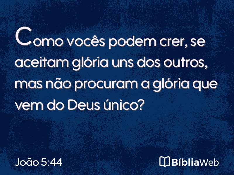 João 5:44 em imagem para compartilhar
