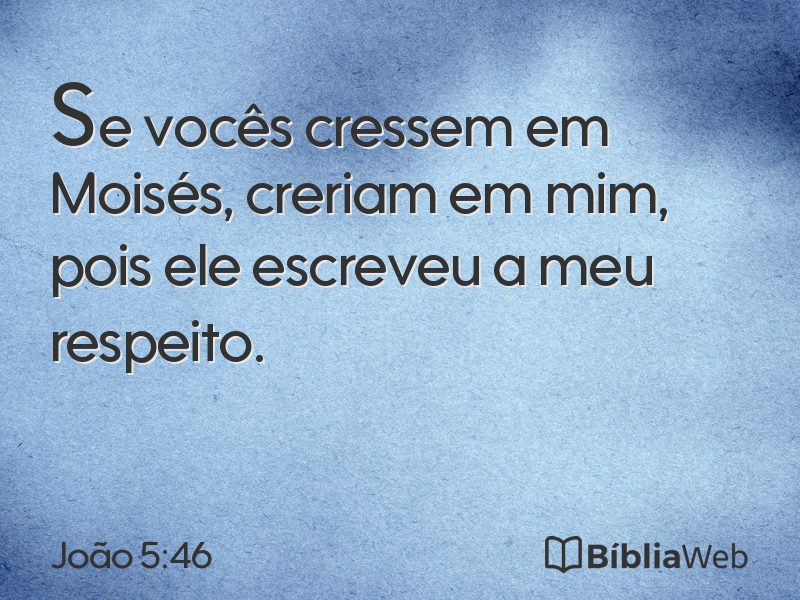 João 5:46 em imagem para compartilhar
