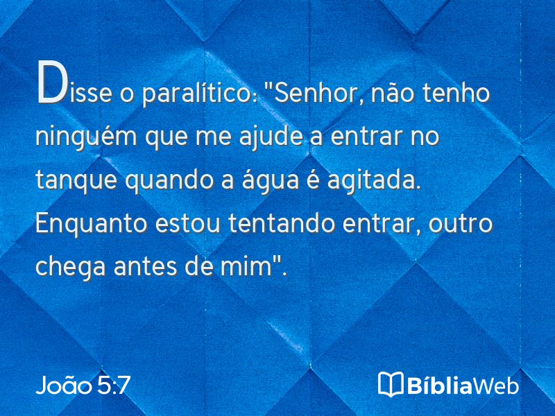 João 5:7 em imagem para compartilhar