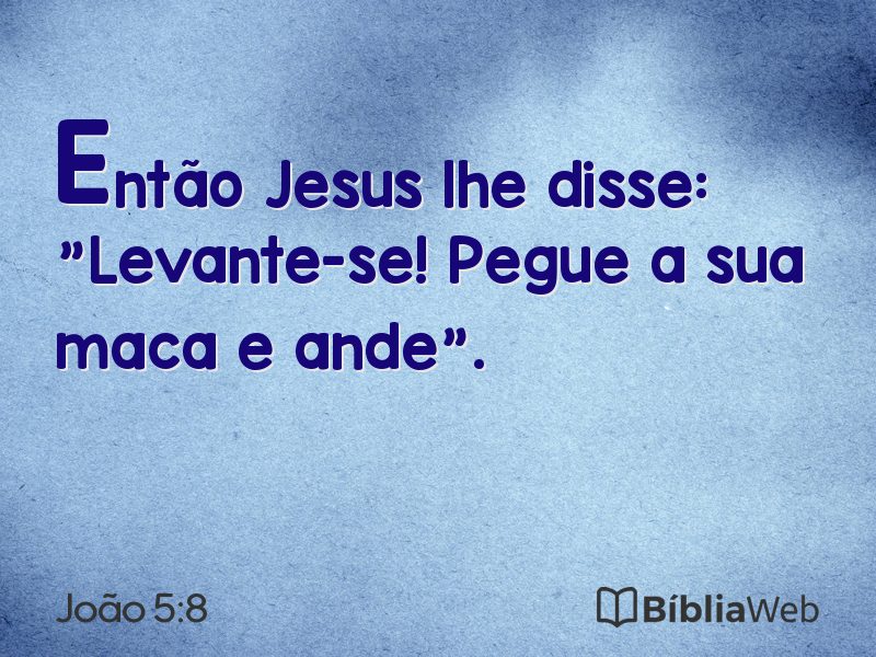 João 5:8 em imagem para compartilhar