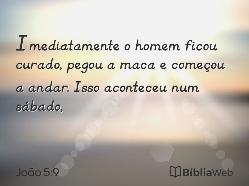 João 5:9 em imagem para compartilhar