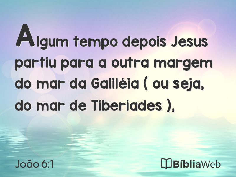 João 6:1 em imagem para compartilhar