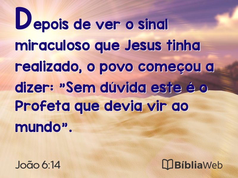 João 6:14 em imagem para compartilhar