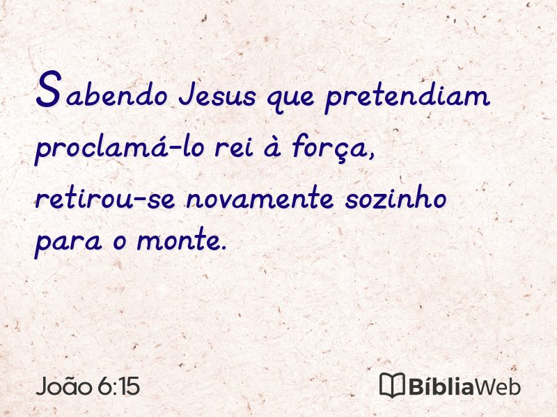 João 6:15 em imagem para compartilhar