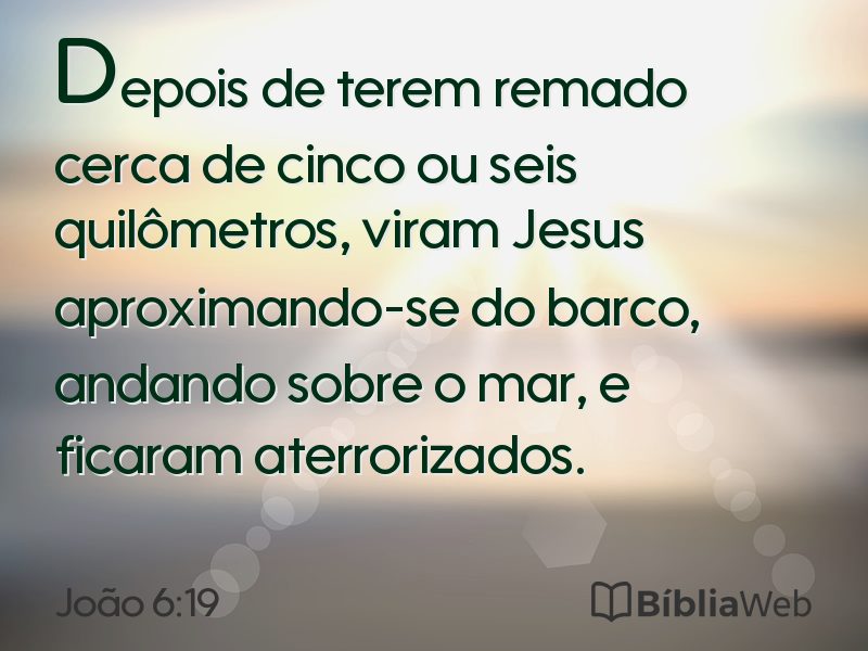 João 6:19 em imagem para compartilhar