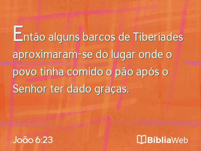 João 6:23 em imagem para compartilhar