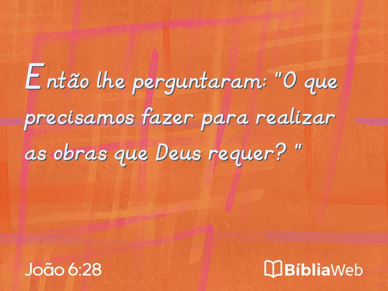 João 6:28 em imagem para compartilhar