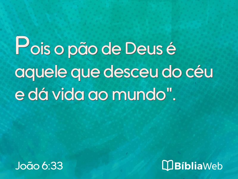 João 6:33 em imagem para compartilhar