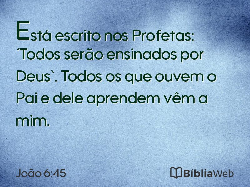 João 6:45 em imagem para compartilhar