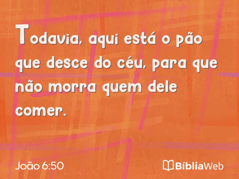João 6:50 em imagem para compartilhar