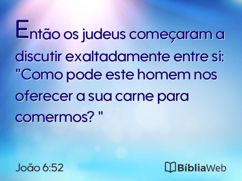 João 6:52 em imagem para compartilhar