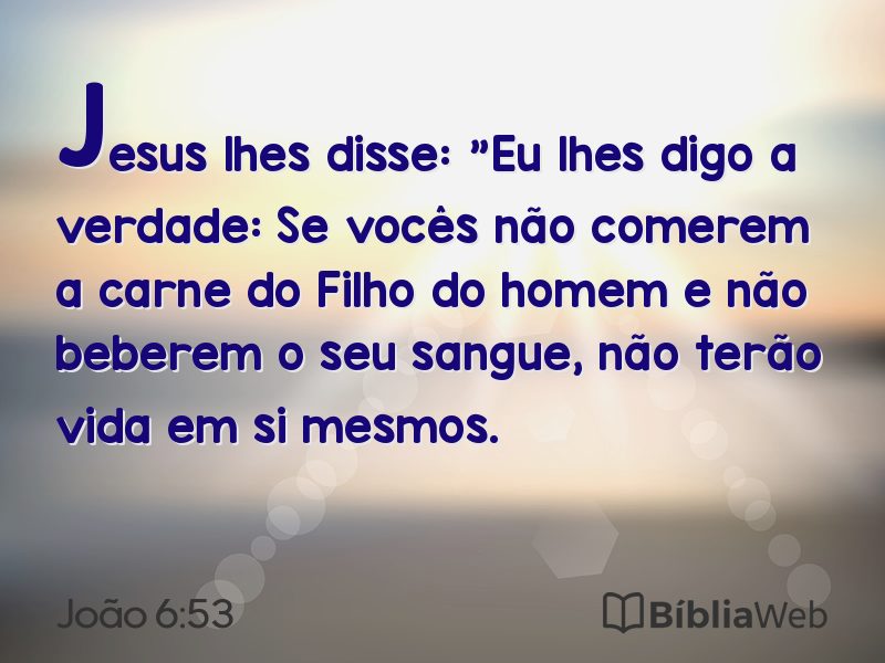 João 6:53 em imagem para compartilhar