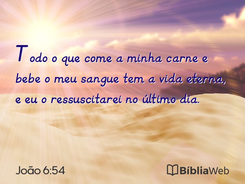 João 6:54 em imagem para compartilhar