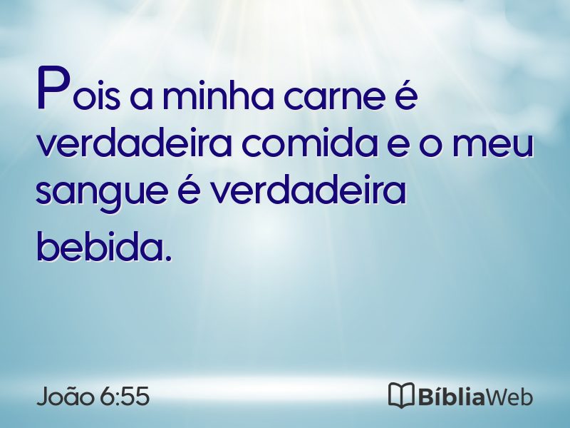 João 6:55 em imagem para compartilhar