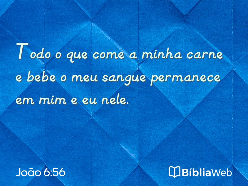 João 6:56 em imagem para compartilhar