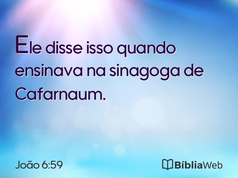 João 6:59 em imagem para compartilhar