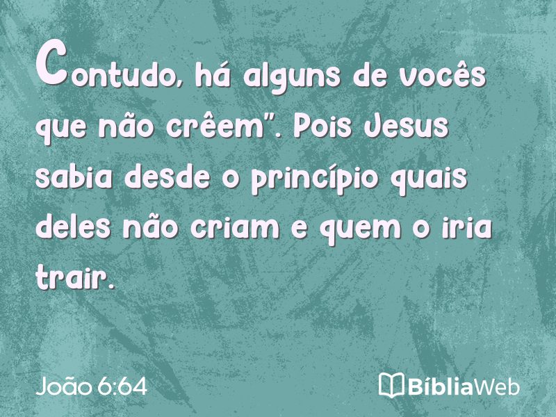 João 6:64 em imagem para compartilhar