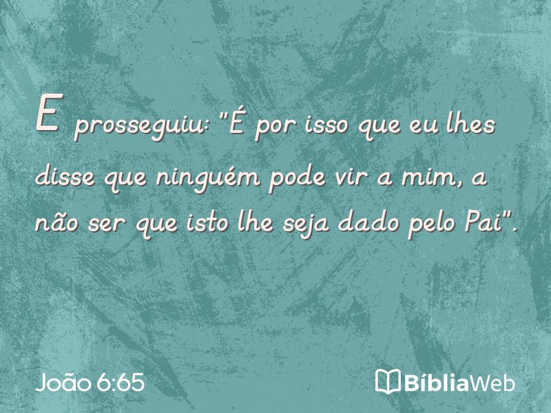 João 6:65 em imagem para compartilhar