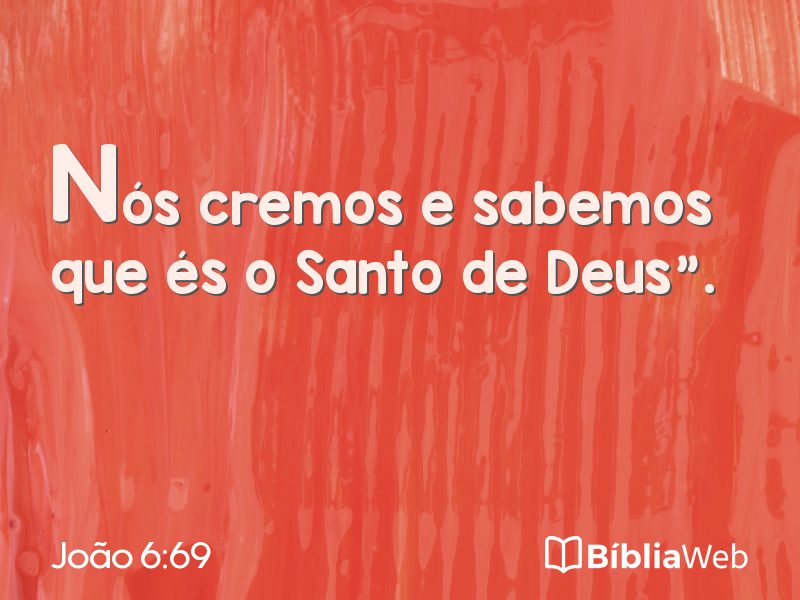 João 6:69 em imagem para compartilhar