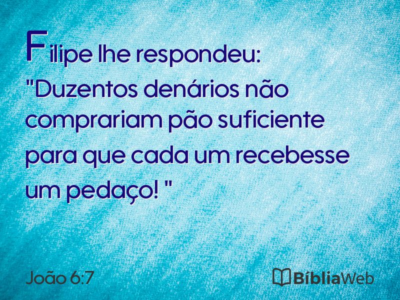 João 6:7 em imagem para compartilhar