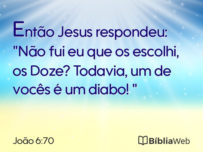 João 6:70 em imagem para compartilhar