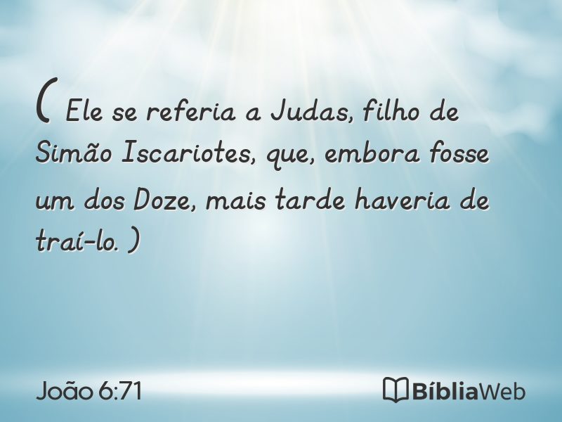 João 6:71 em imagem para compartilhar