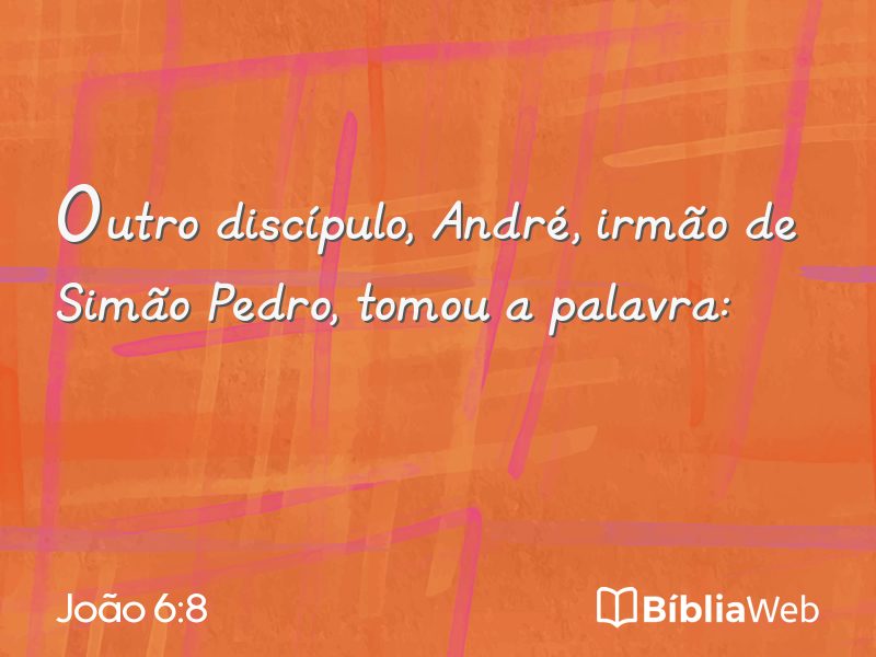 João 6:8 em imagem para compartilhar