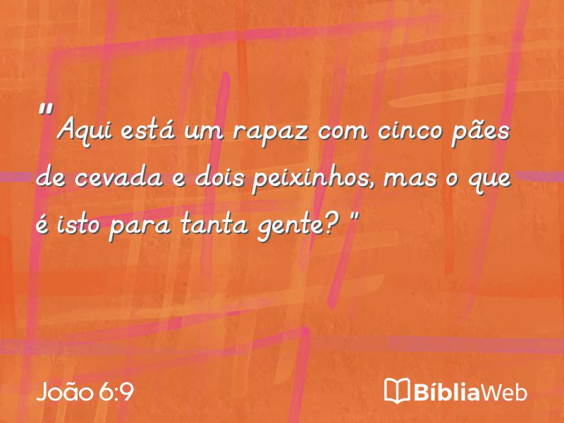 João 6:9 em imagem para compartilhar