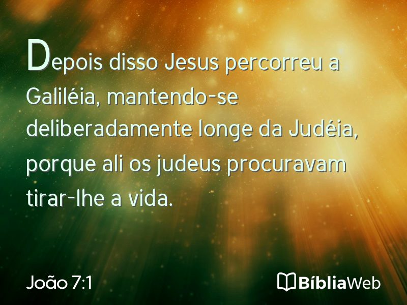 João 7:1 em imagem para compartilhar