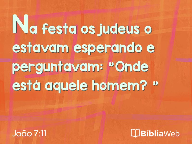 João 7:11 em imagem para compartilhar