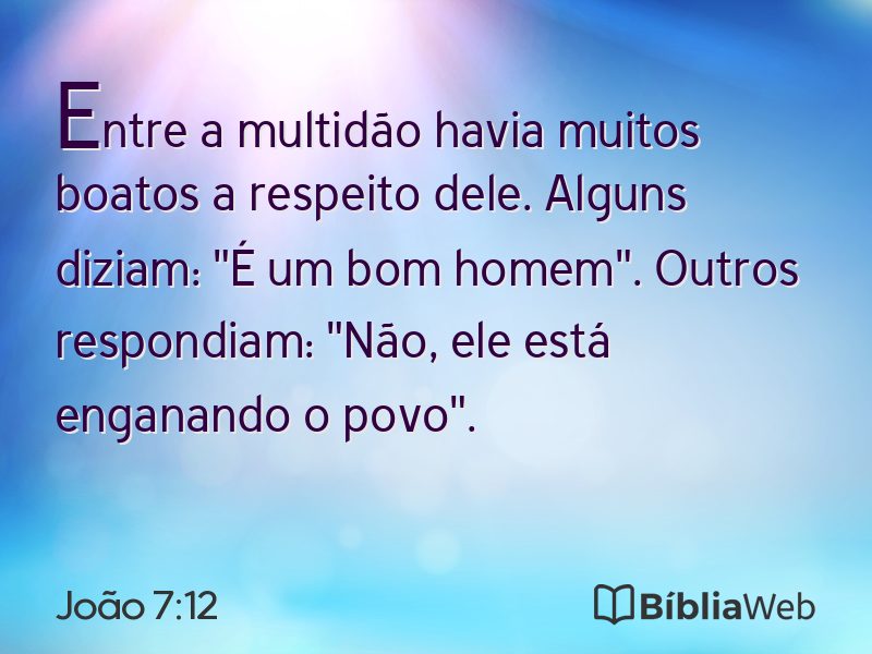 João 7:12 em imagem para compartilhar