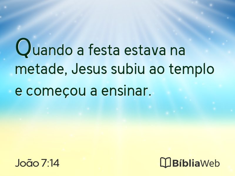João 7:14 em imagem para compartilhar