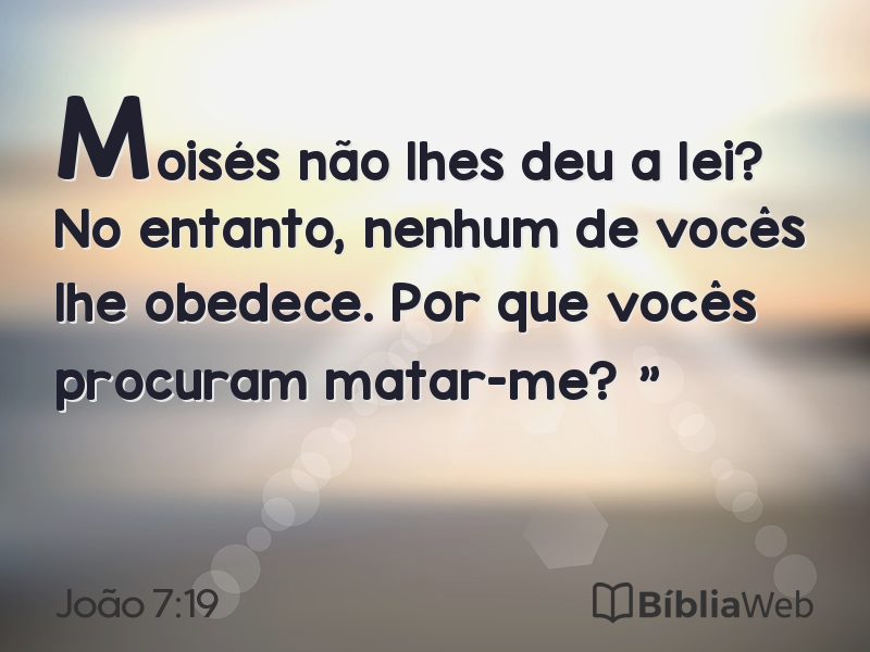 João 7:19 em imagem para compartilhar